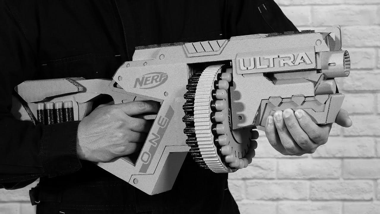 ダンボールでナーフの銃をつくる｜How one can make NERF Gun with Cardboard