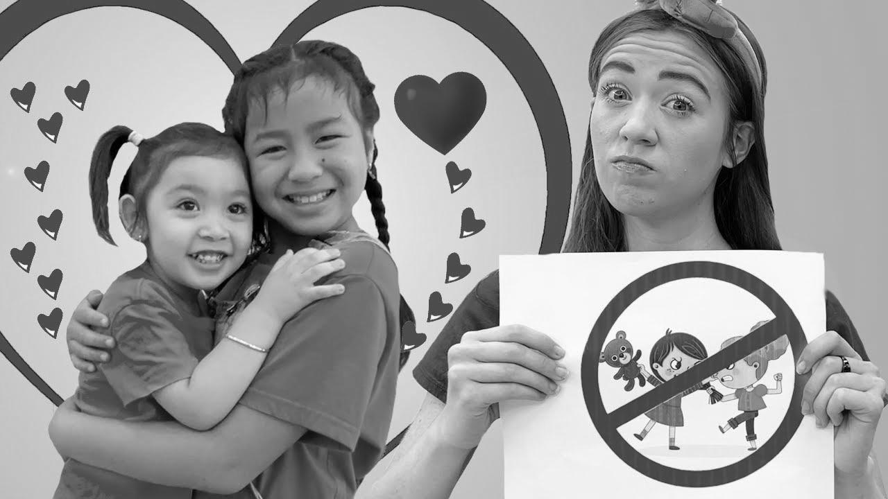 Jannie and Maddie Study Rules for Kids |  Kids Learn Sharing is Caring and Extra Guidelines